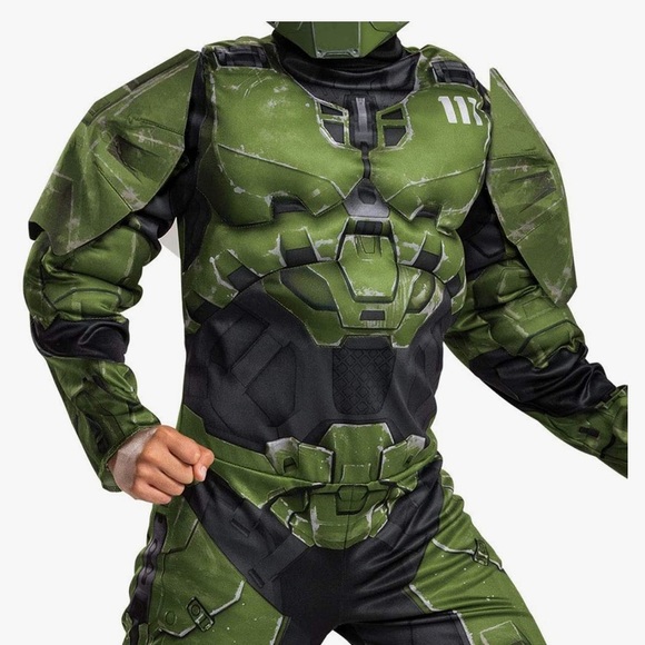 Halo Infinite Master Chief Costume, Muscle Padded Video Game Inspired Character - Picture 3 of 6